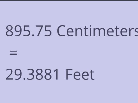 895.75 CM TO FEET