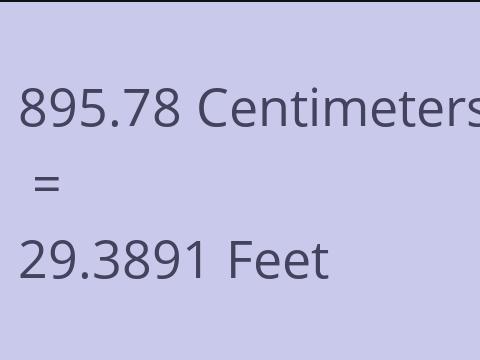 895.78 CM TO FEET