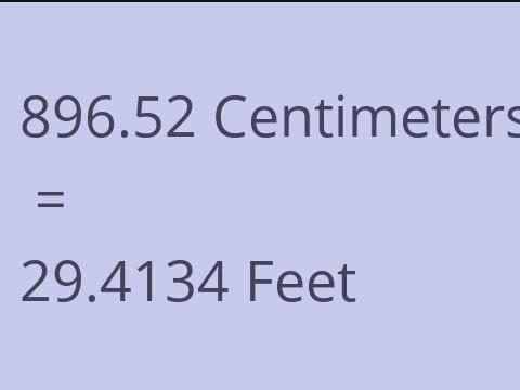 896.52 CM TO FEET