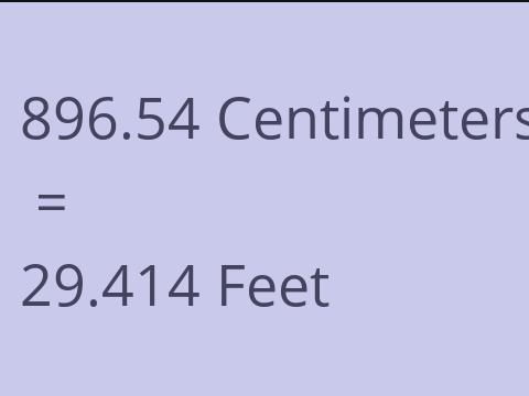 896.54 CM TO FEET