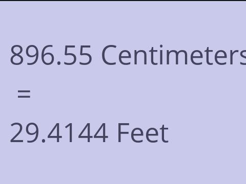 896.55 CM TO FEET