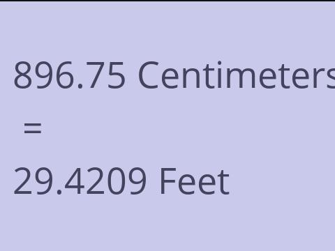 896.75 CM TO FEET