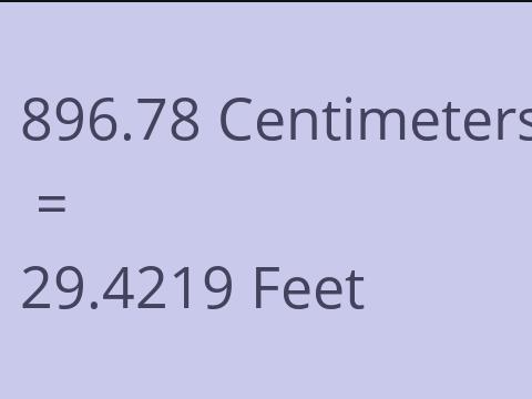 896.78 CM TO FEET