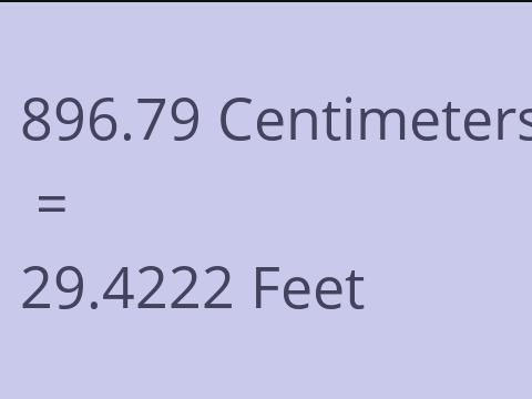 896.79 CM TO FEET