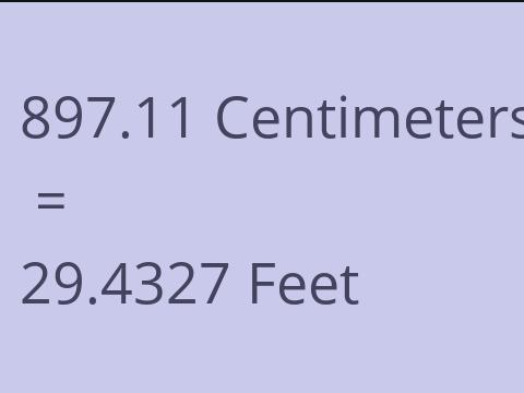 897.11 CM TO FEET