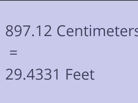 897.12 CM TO FEET