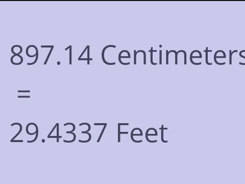 897.14 CM TO FEET