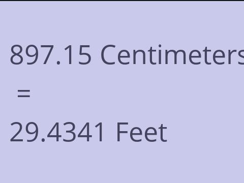 897.15 CM TO FEET