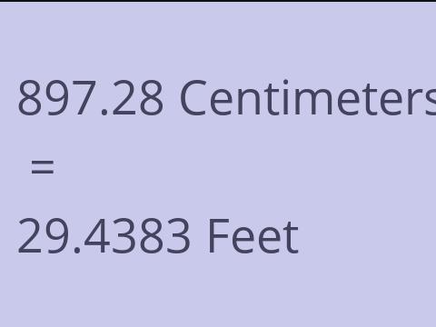 897.28 CM TO FEET