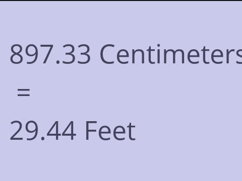 897.33 CM TO FEET