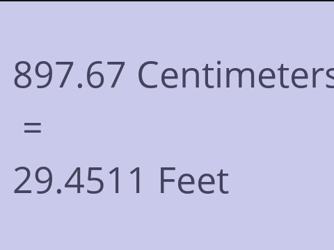 897.67 CM TO FEET