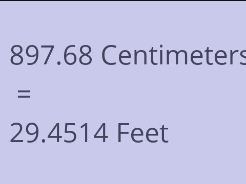 897.68 CM TO FEET