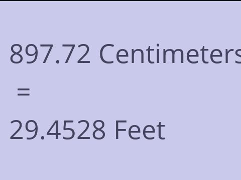 897.72 CM TO FEET