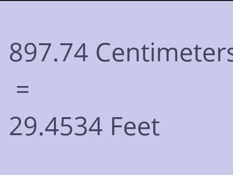 897.74 CM TO FEET