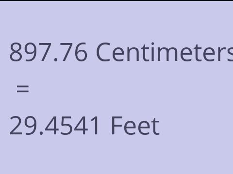 897.76 CM TO FEET