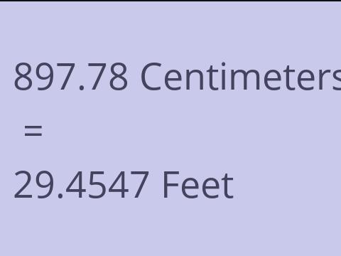 897.78 CM TO FEET