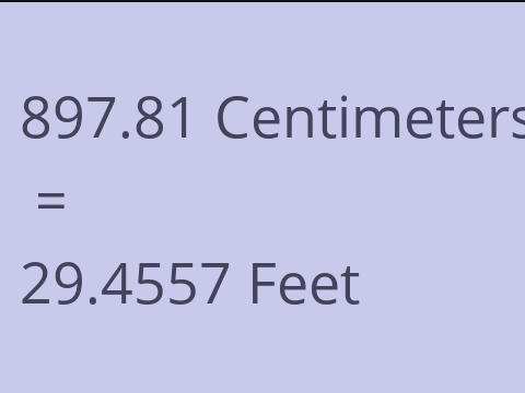 897.81 CM TO FEET