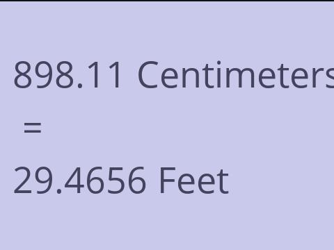 898.11 CM TO FEET