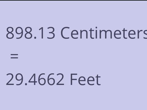 898.13 CM TO FEET