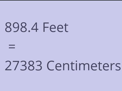 898.4 FEET TO CM