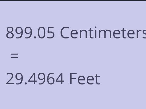 899.05 CM TO FEET