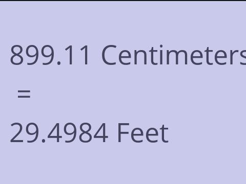 899.11 CM TO FEET