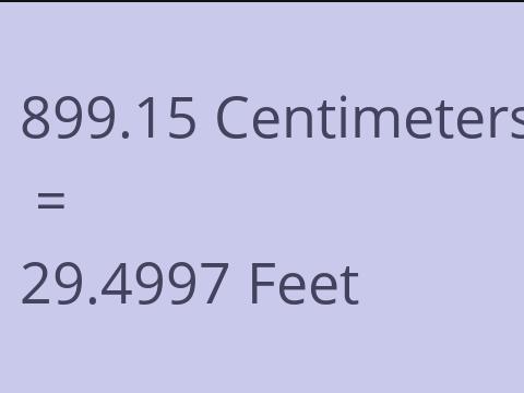 899.15 CM TO FEET