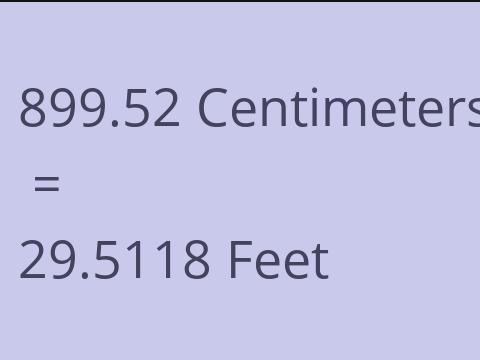 899.52 CM TO FEET