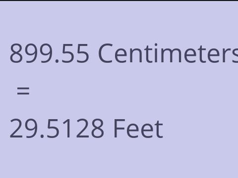 899.55 CM TO FEET