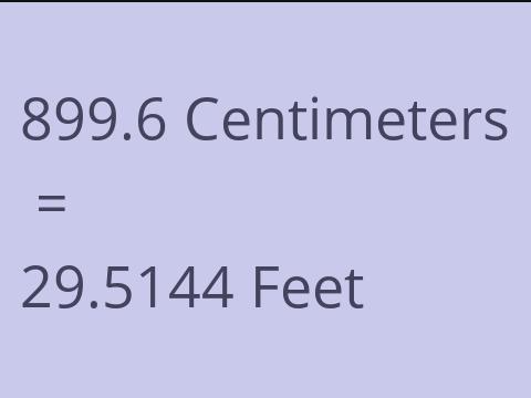 899.6 CM TO FEET