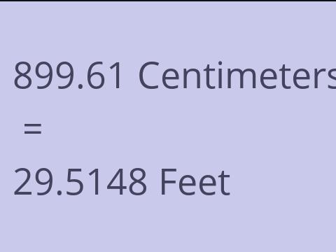 899.61 CM TO FEET