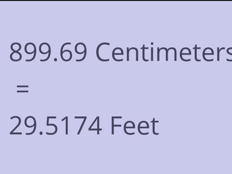 899.69 CM TO FEET