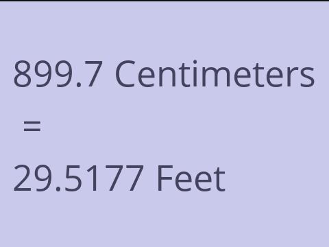 899.7 CM TO FEET