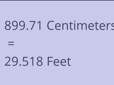 899.71 CM TO FEET