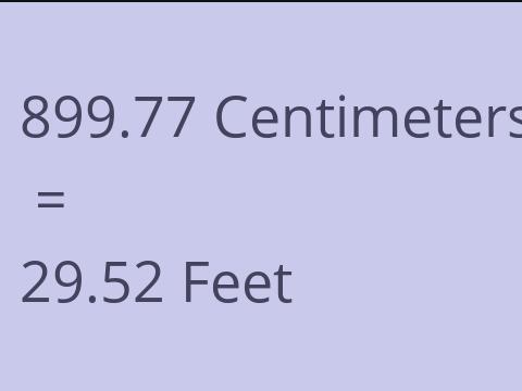 899.77 CM TO FEET