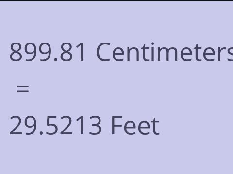 899.81 CM TO FEET