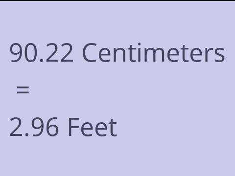 90.22 CM TO FEET