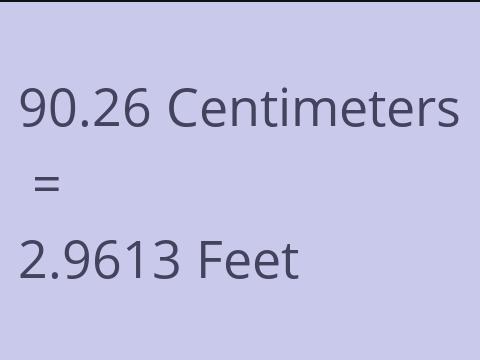 90.26 CM TO FEET