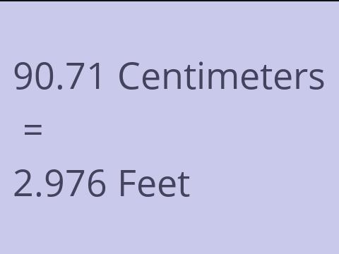 90.71 CM TO FEET