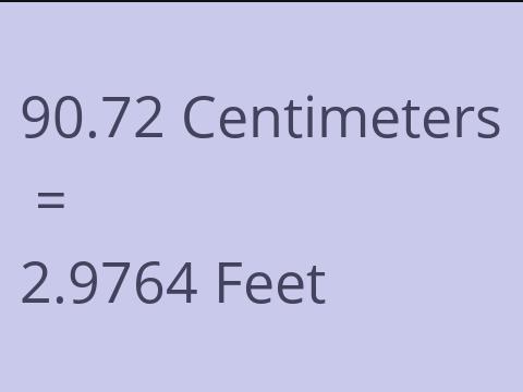 90.72 CM TO FEET