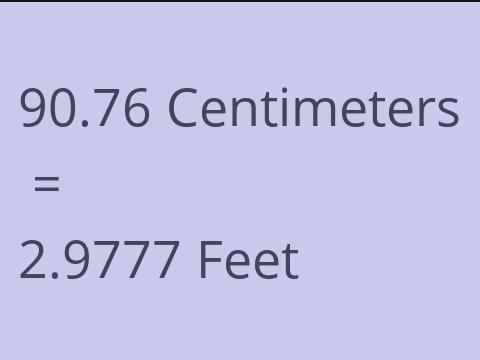 90.76 CM TO FEET