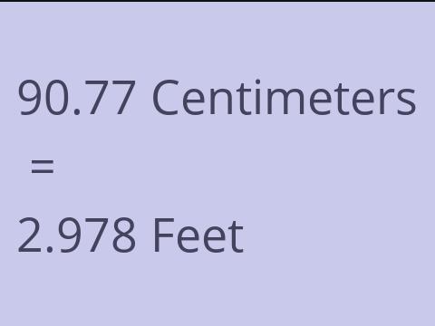 90.77 CM TO FEET