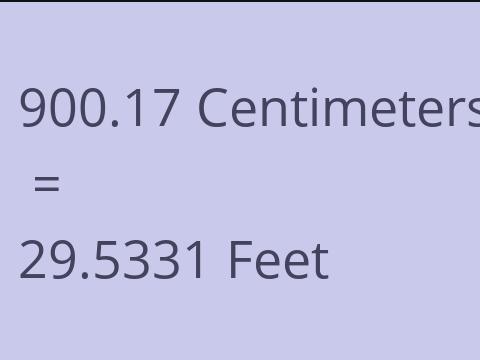 900.17 CM TO FEET