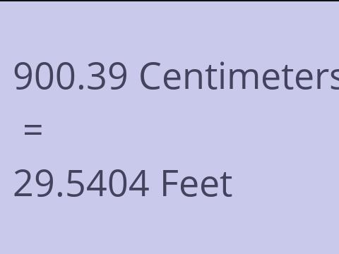 900.39 CM TO FEET