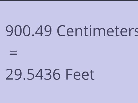 900.49 CM TO FEET