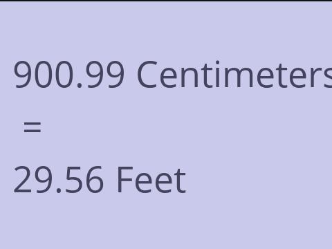 900.99 CM TO FEET