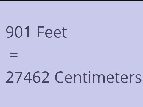 901 FEET TO CM