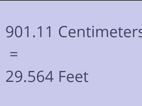 901.11 CM TO FEET