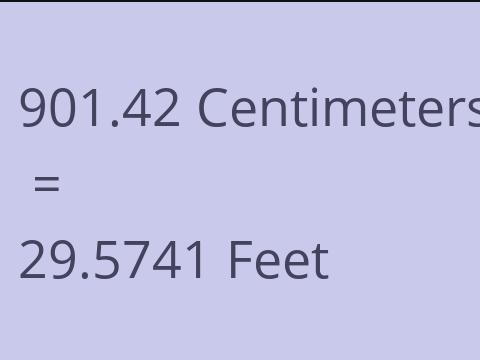 901.42 CM TO FEET