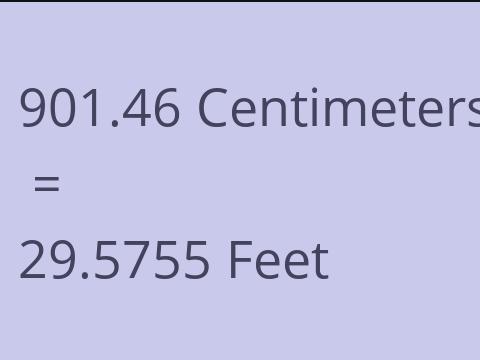 901.46 CM TO FEET